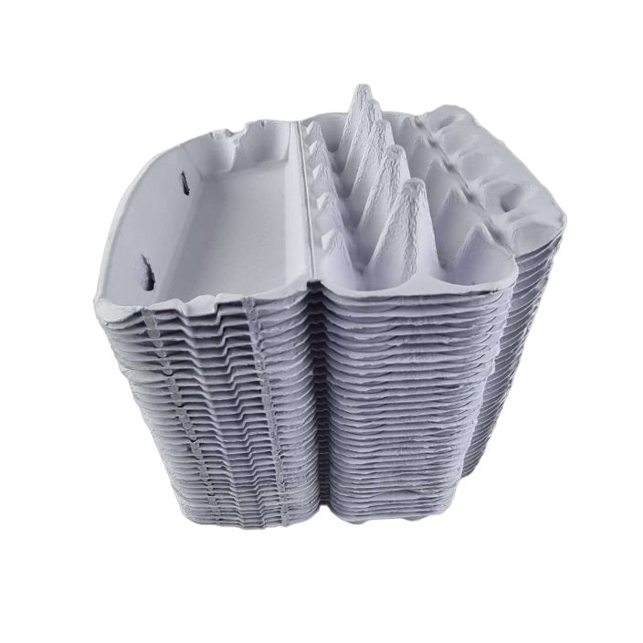 75 X White Full Dozen 12-Egg Recyclable Egg Cartons - Curved Edge