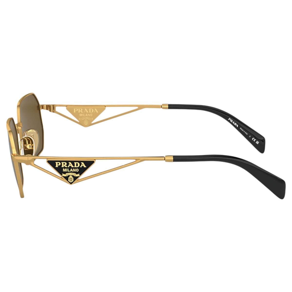 Womens Prada PR A51S Sunglasses Gold