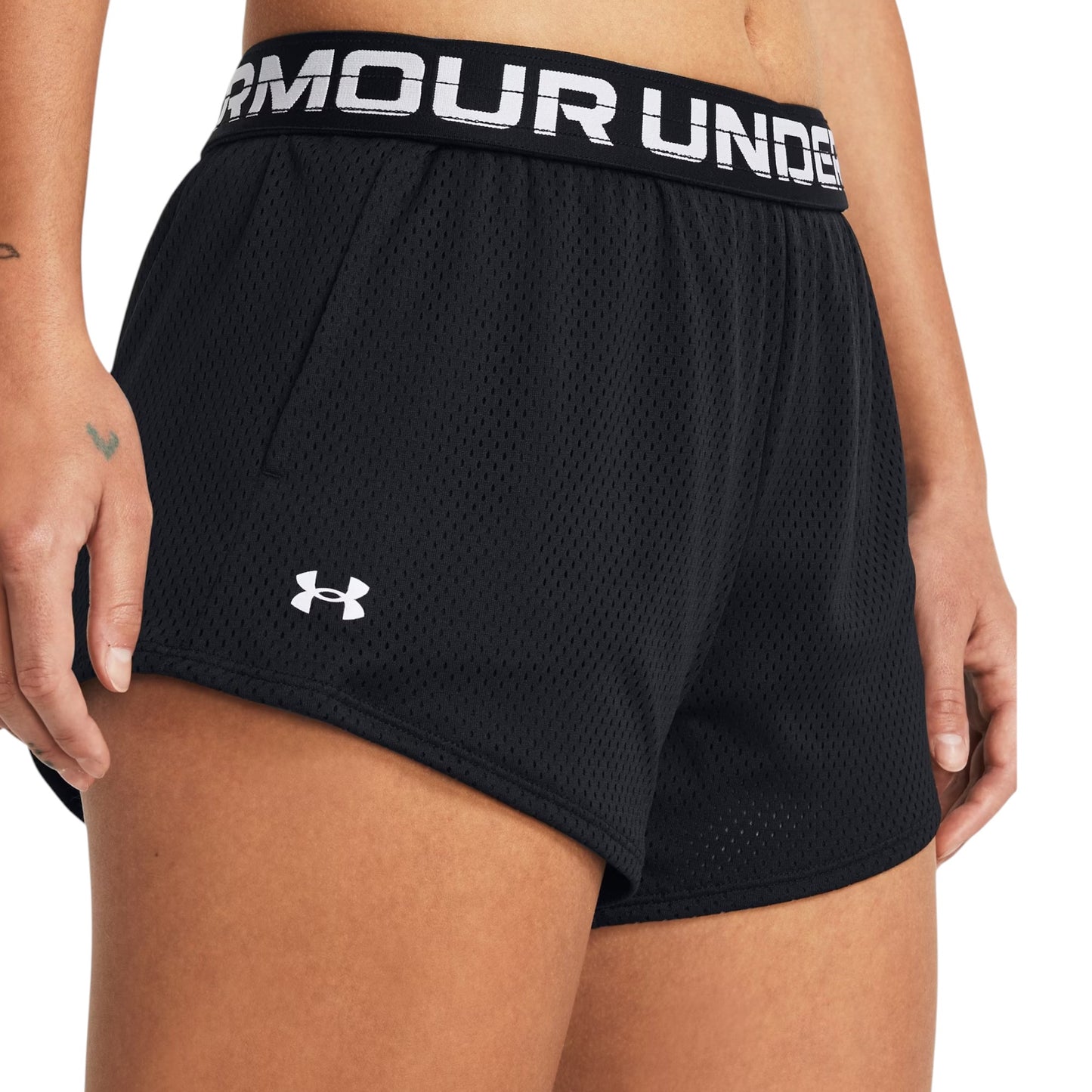 Womens Under Armour Tech Mesh 3 Inch Shorts Black