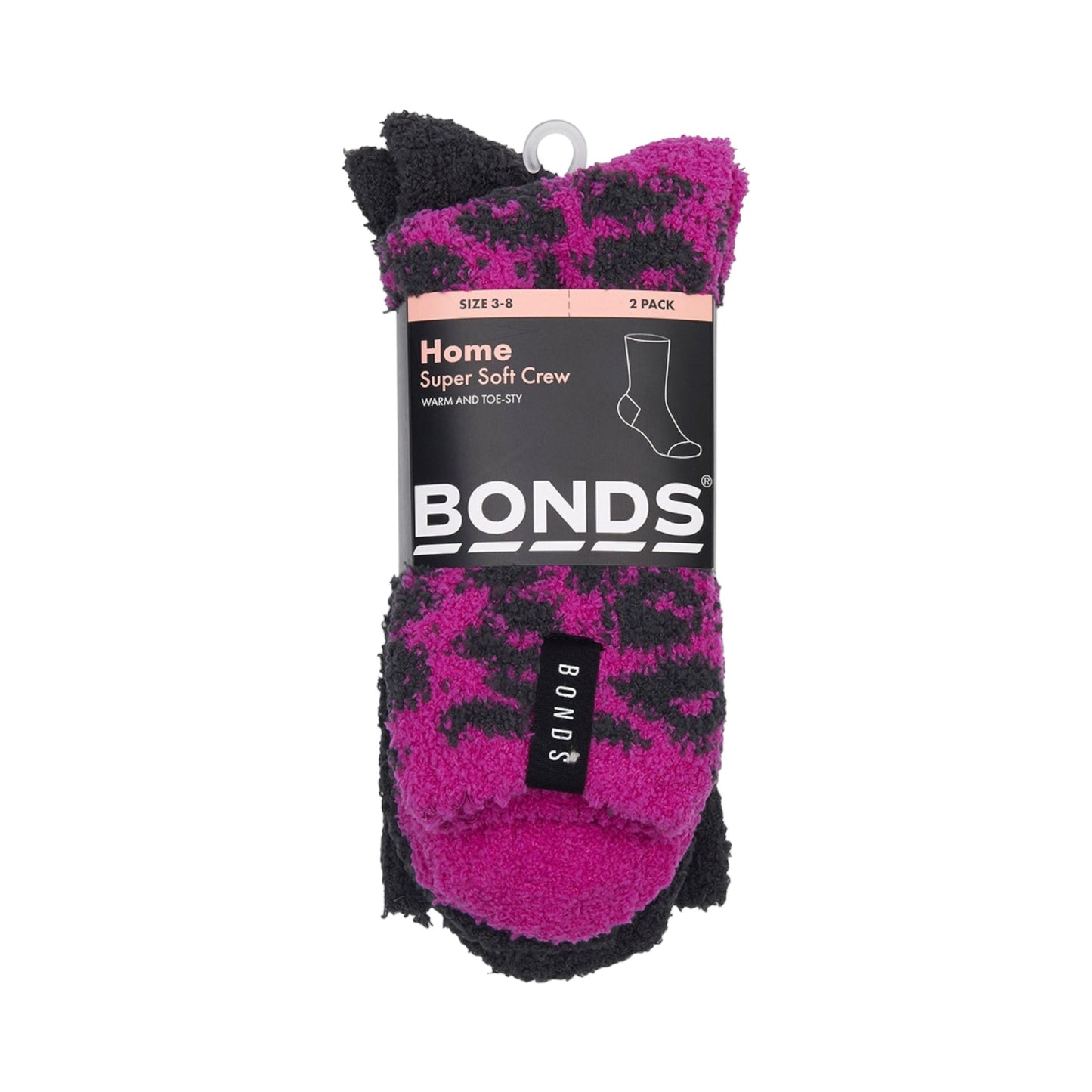 2 Pack Womens Bonds Supersoft Crew Socks Multi