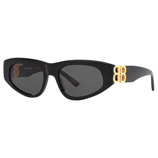 Womens Balenciaga BB0095S Sunglasses Black/Gold/Grey