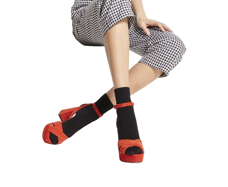 10 x Womens Berlei Sheer Relief Cotton Blend Anklet 60 Denier Black Socks