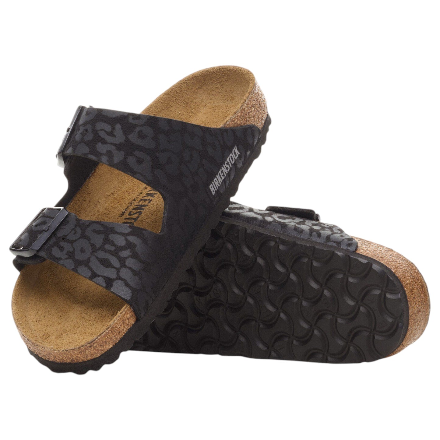 Womens Birkenstock Arizona Vegan Sandals Leo Black