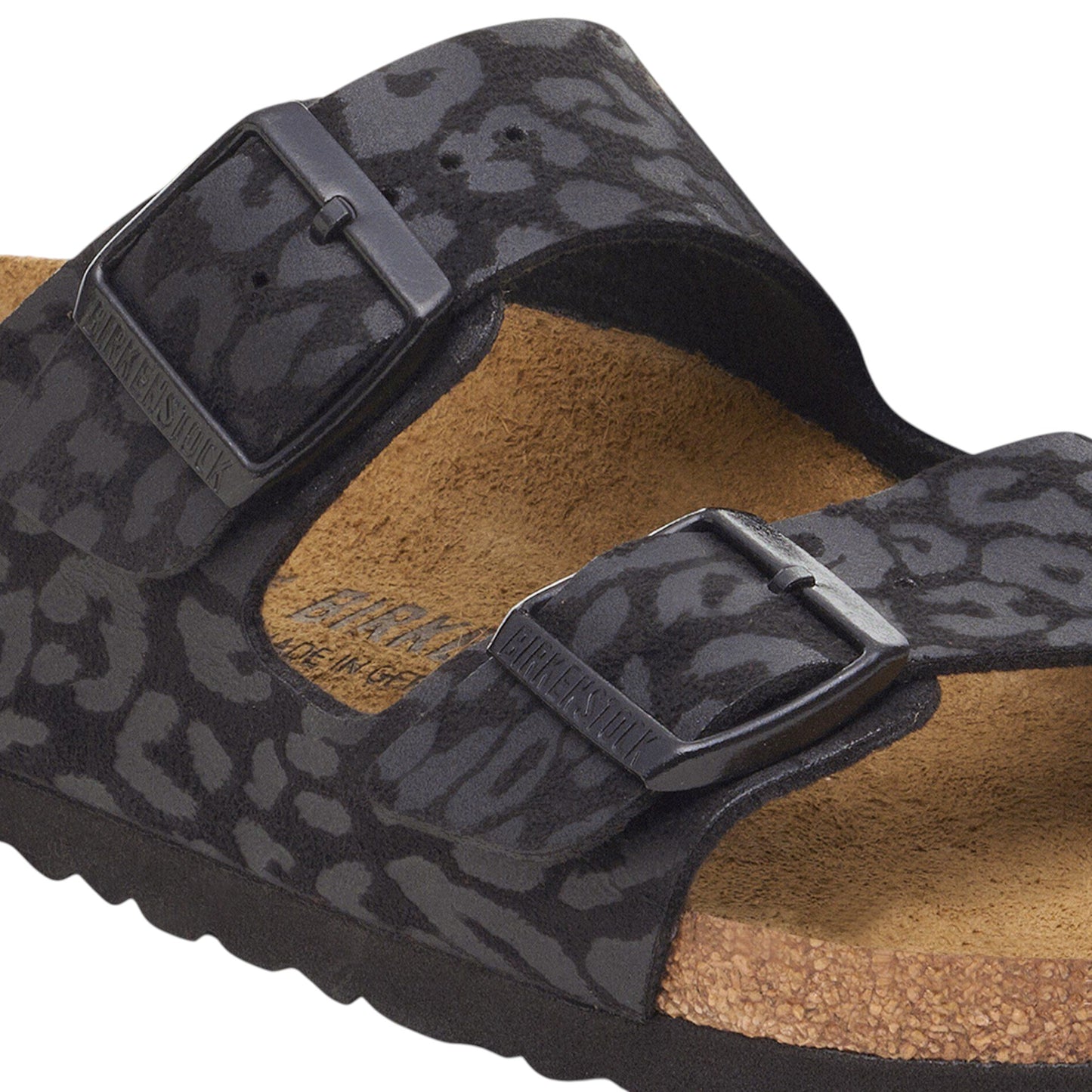 Womens Birkenstock Arizona Vegan Sandals Leo Black