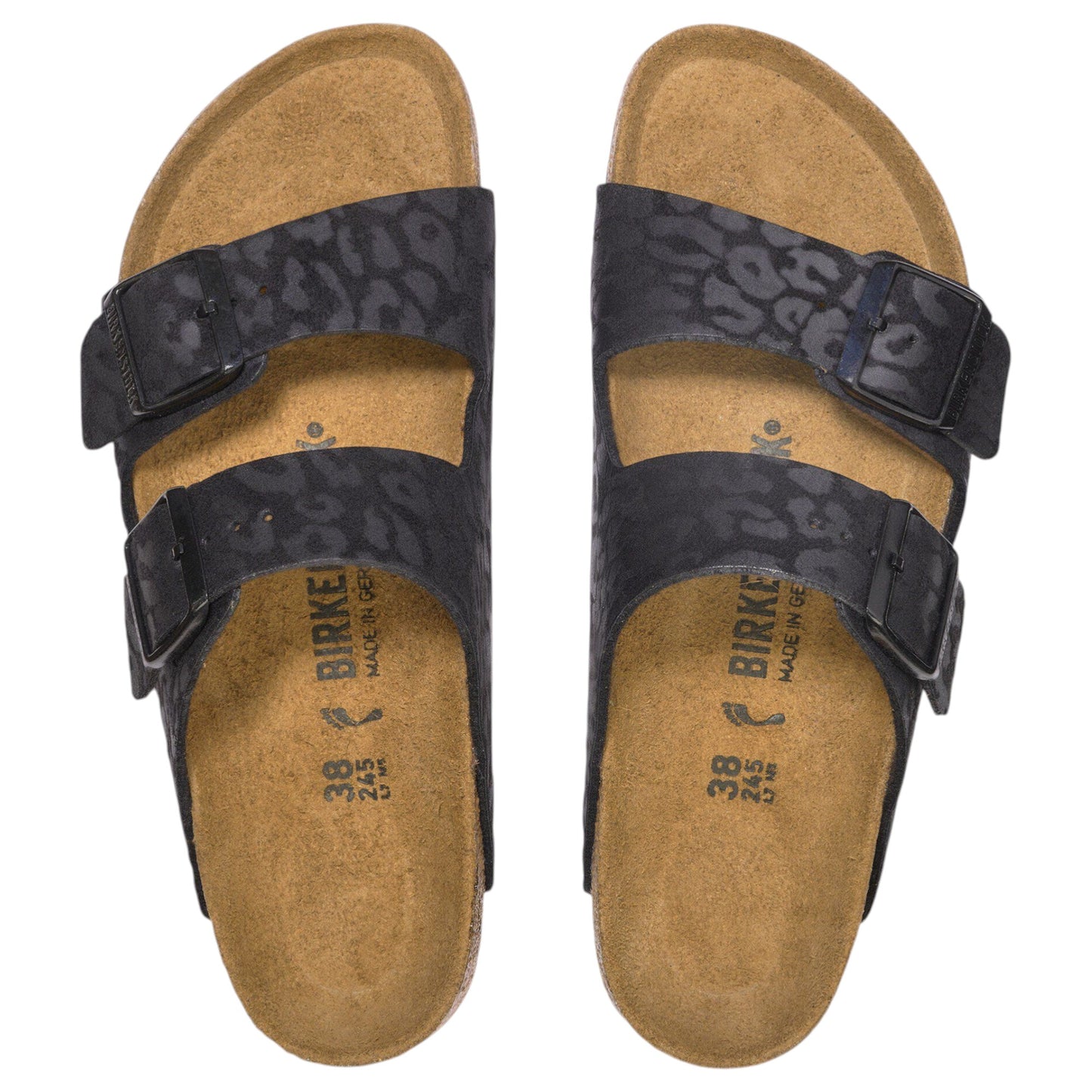 Womens Birkenstock Arizona Vegan Sandals Leo Black