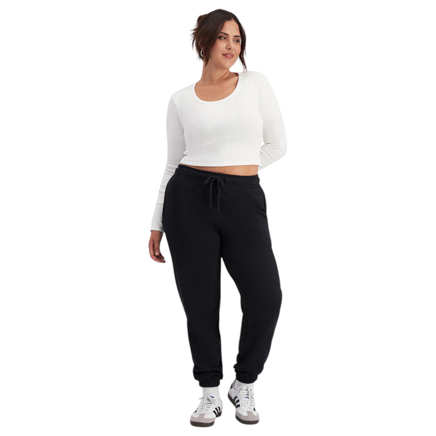Womens Bonds Sweats Cotton Jogger Trackies Black