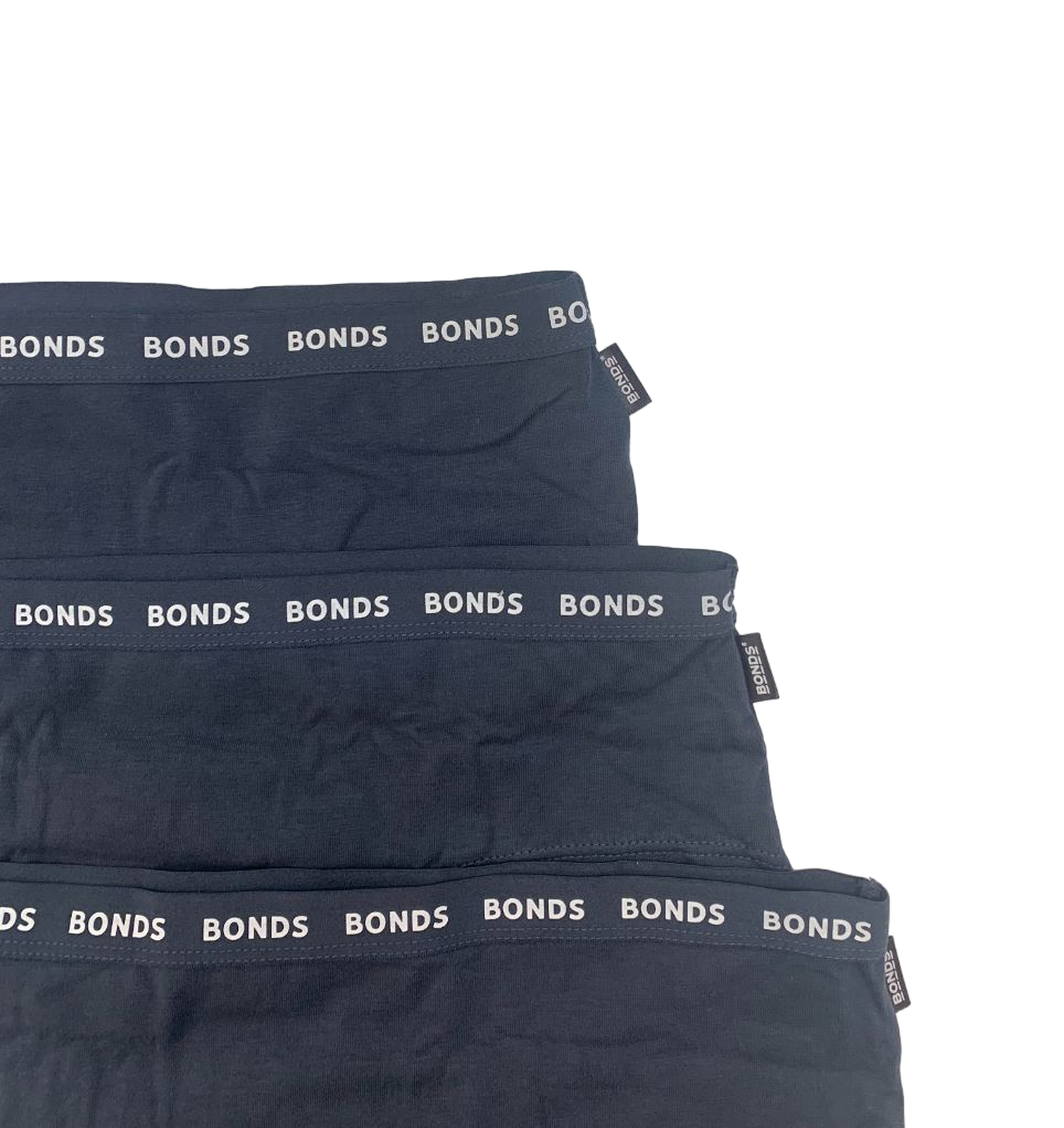 3 Pack Womens Bonds Everyday Boyleg Briefs Underwear Black