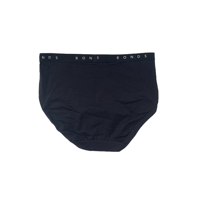 3 x Bonds Womens Cottontail Full Brief Underwear Black Nude Multi