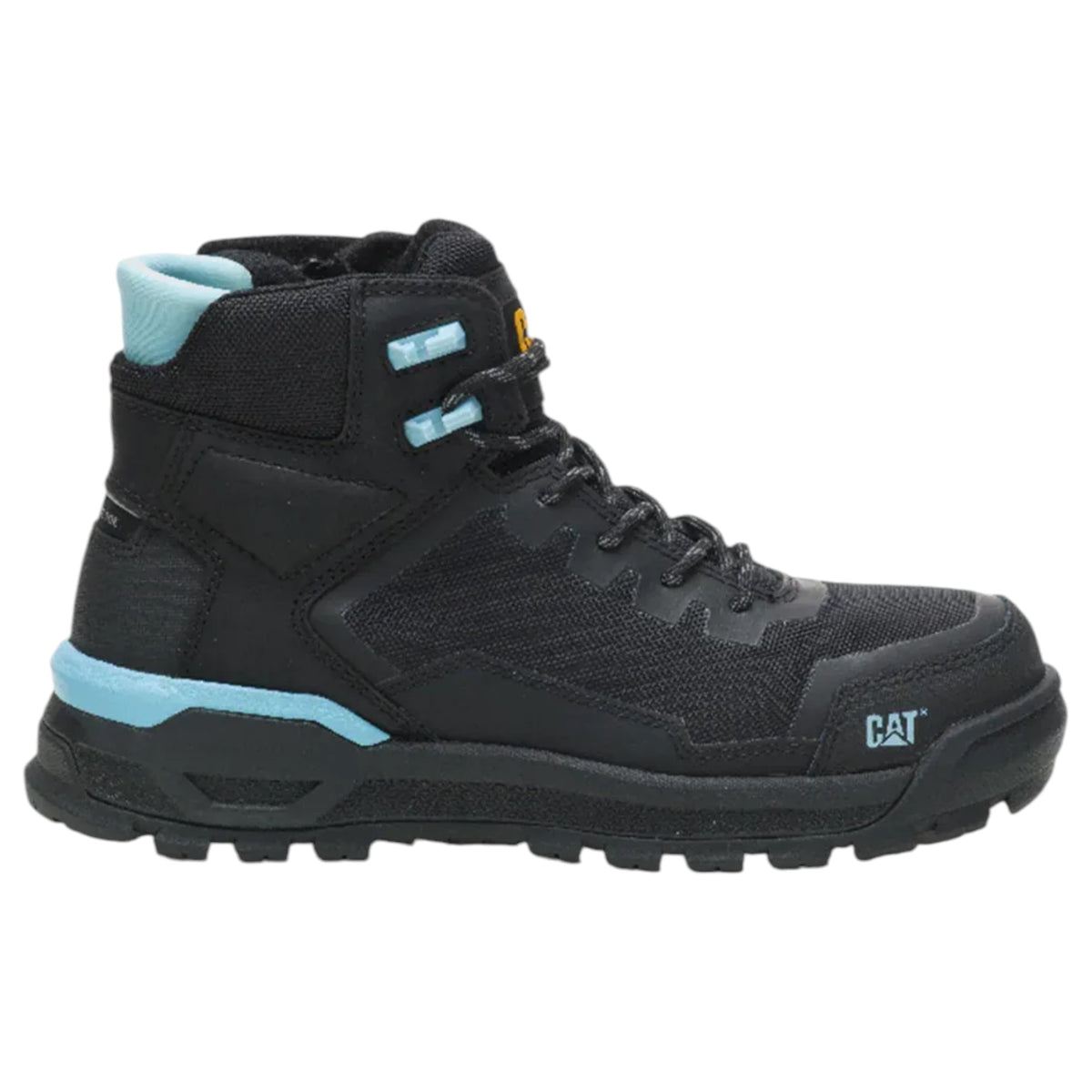 Womens Caterpillar Propulsion CT Boots Black/Sky Blue