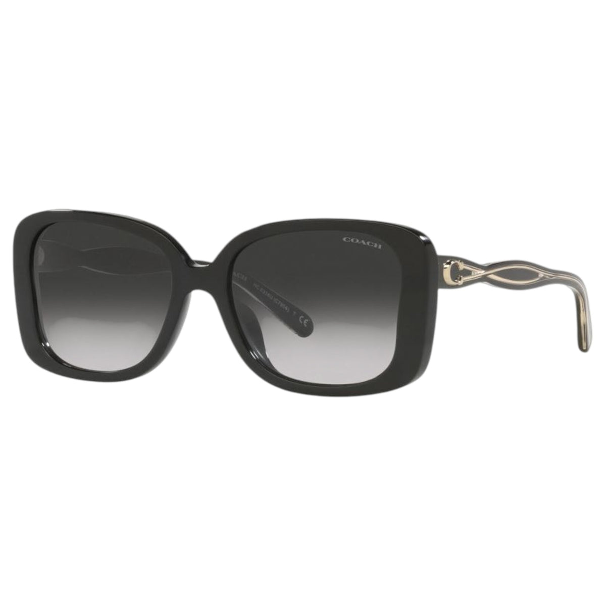 Womens Coach HC8334U Sunglasses Black/ Grey Gradient