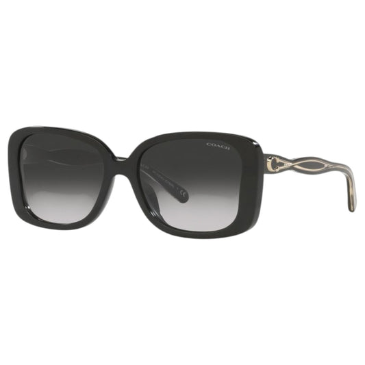 Womens Coach HC8334U Sunglasses Black/ Grey Gradient
