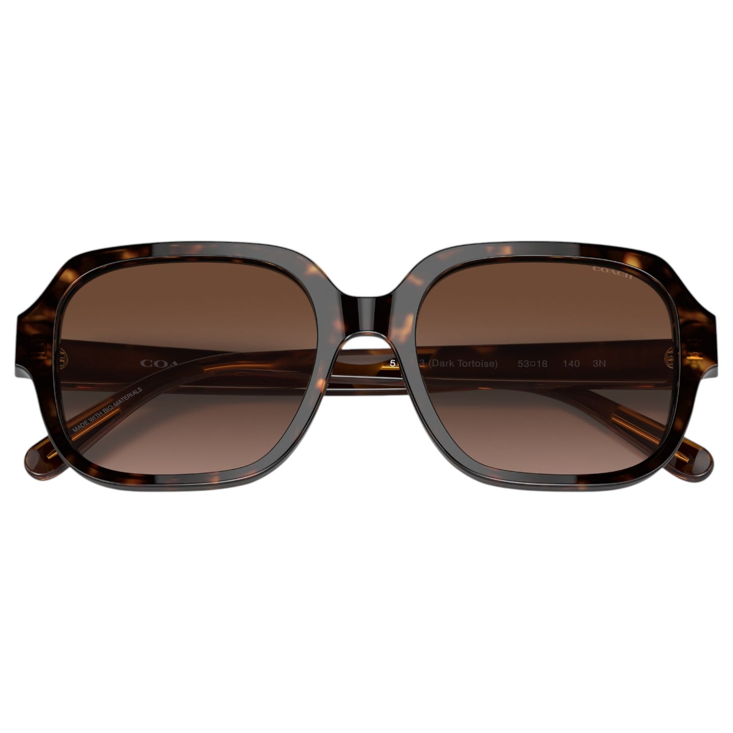 Womens Coach CH8335U Sunglasses Dark Tortoise/ Brown