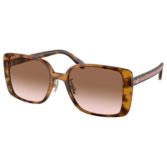Womens Coach HC8375 Sunglasses Dark Tortoise/Brown Pink