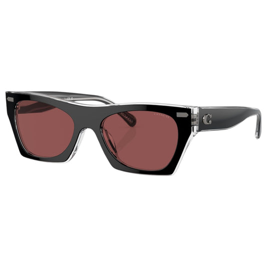 Womens Coach HC8389U Sunglasses Black Clear/Violet