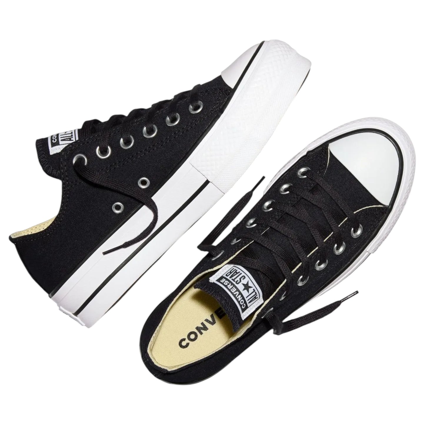 Womens Converse Chuck Taylor All Star Canvas Low Top Shoes Black/White