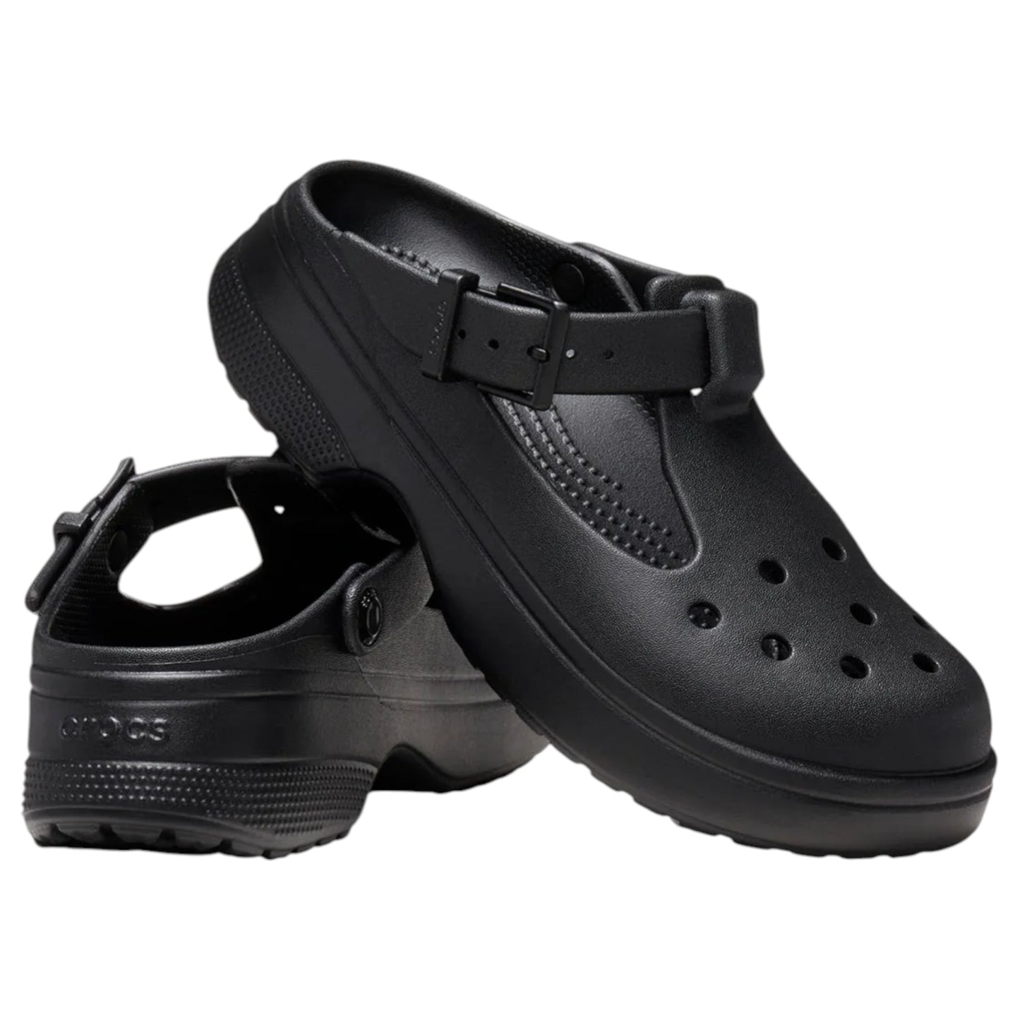 Womens Crocs Classic Mary Jane Clog Sandals Black