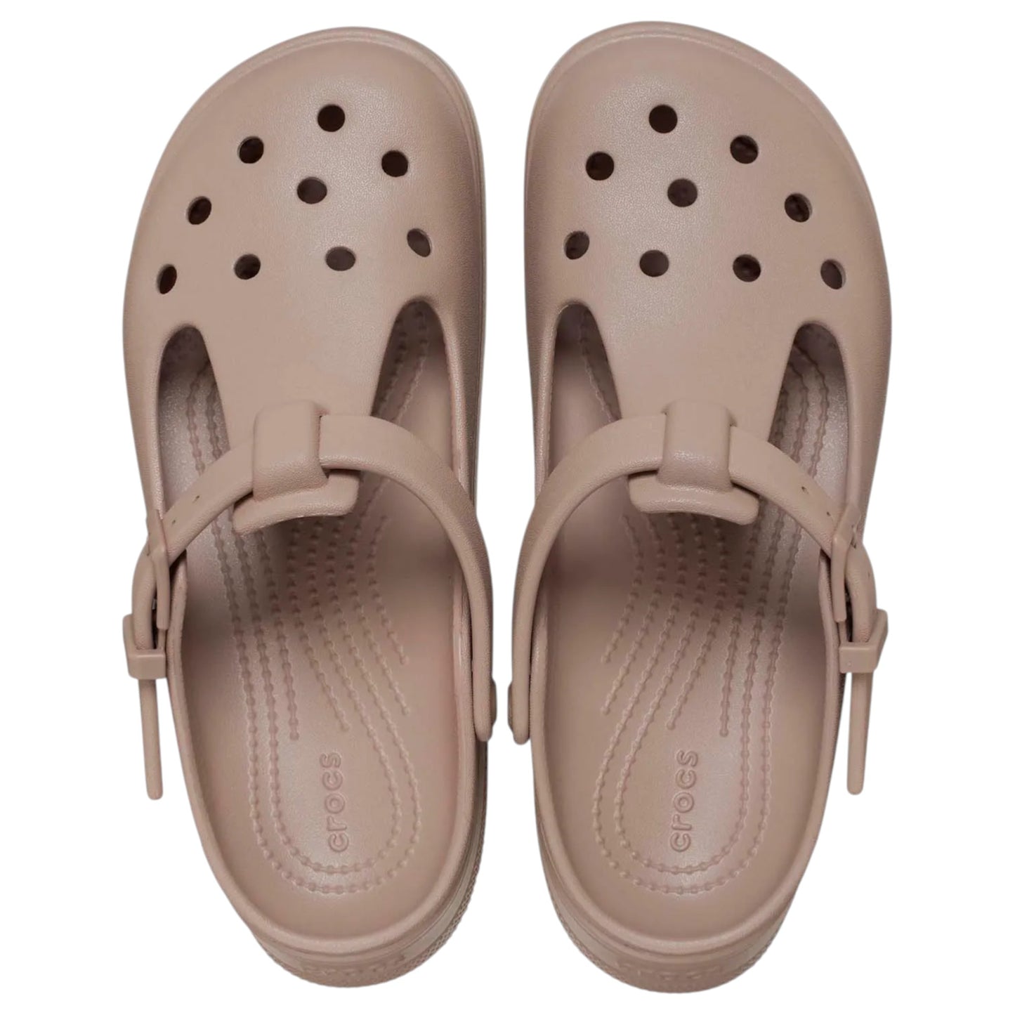 Unisex Adults Crocs Classic Mary Jane Clog Sandals Taupe