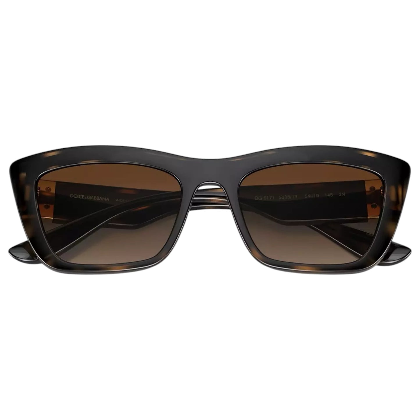 Womens Dolce & Gabbana DG6171 Sunglasses Havana/Black/ Gradient Brown
