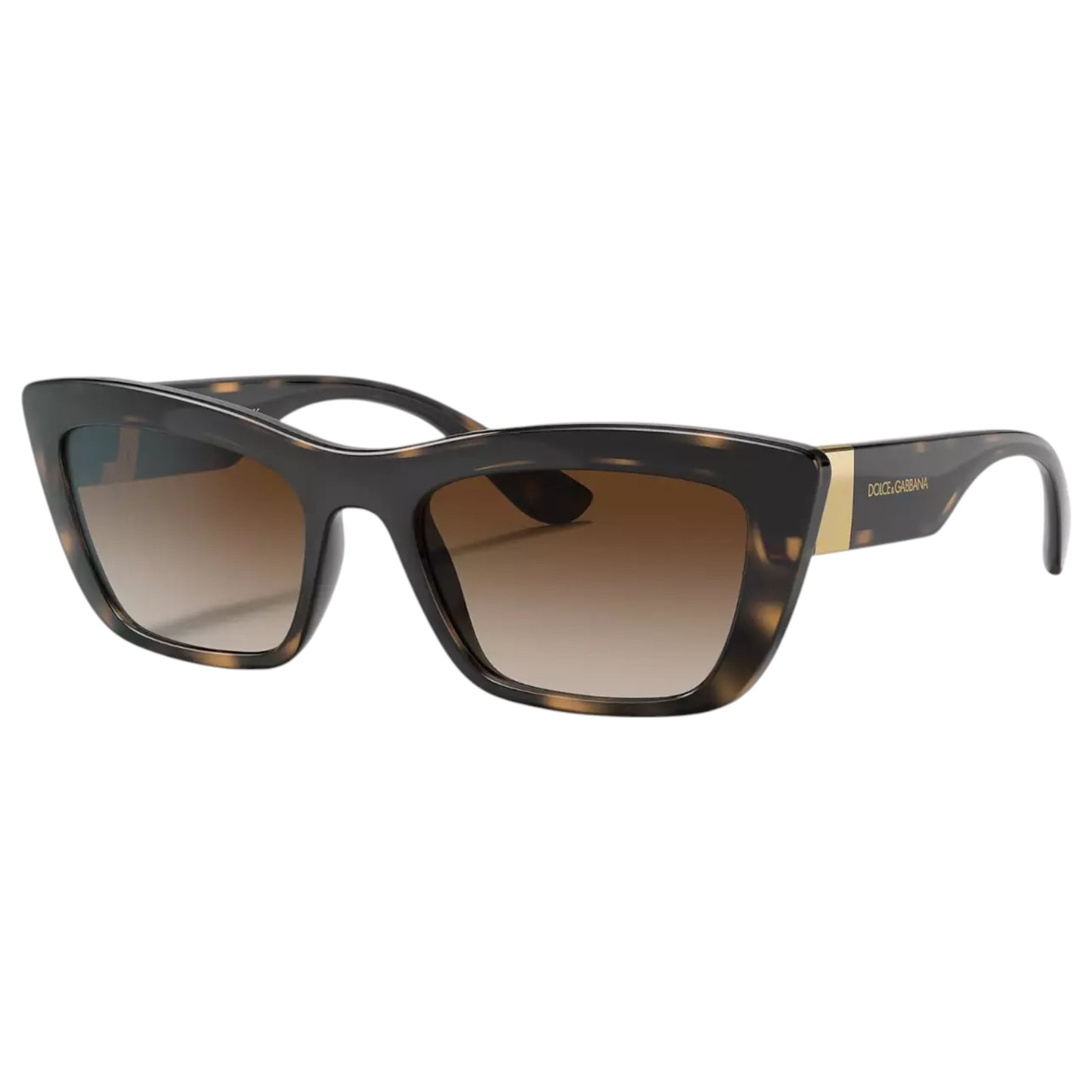 Womens Dolce & Gabbana DG6171 Sunglasses Havana/Black/ Gradient Brown
