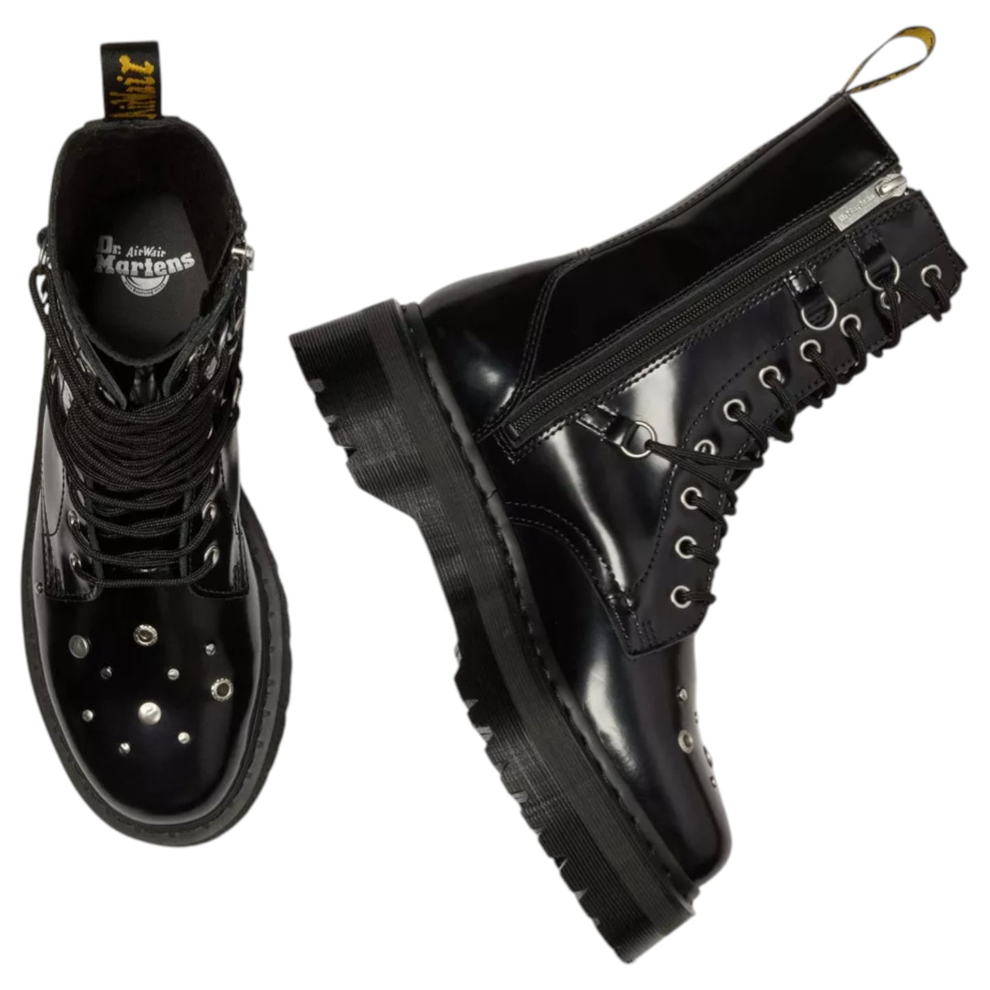 Womens Dr. Martens Jadon Hi Studded Boots Black