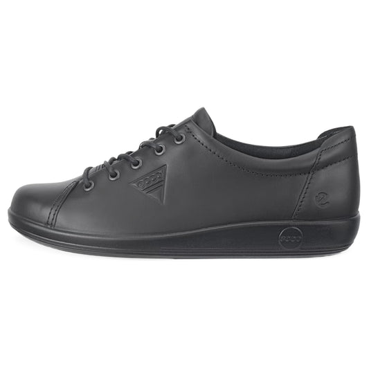 Womens ECCO Soft 2.0 Leather Shoes Black