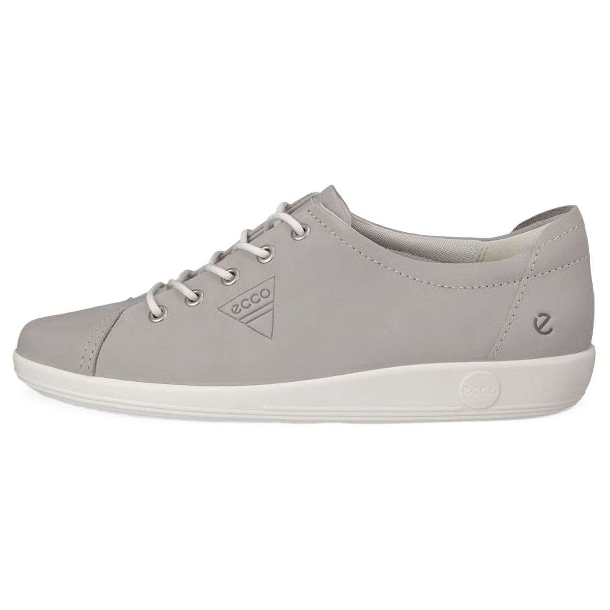 Womens Ecco Soft 2.0 Nubuck Grey Rose Walking Shoes