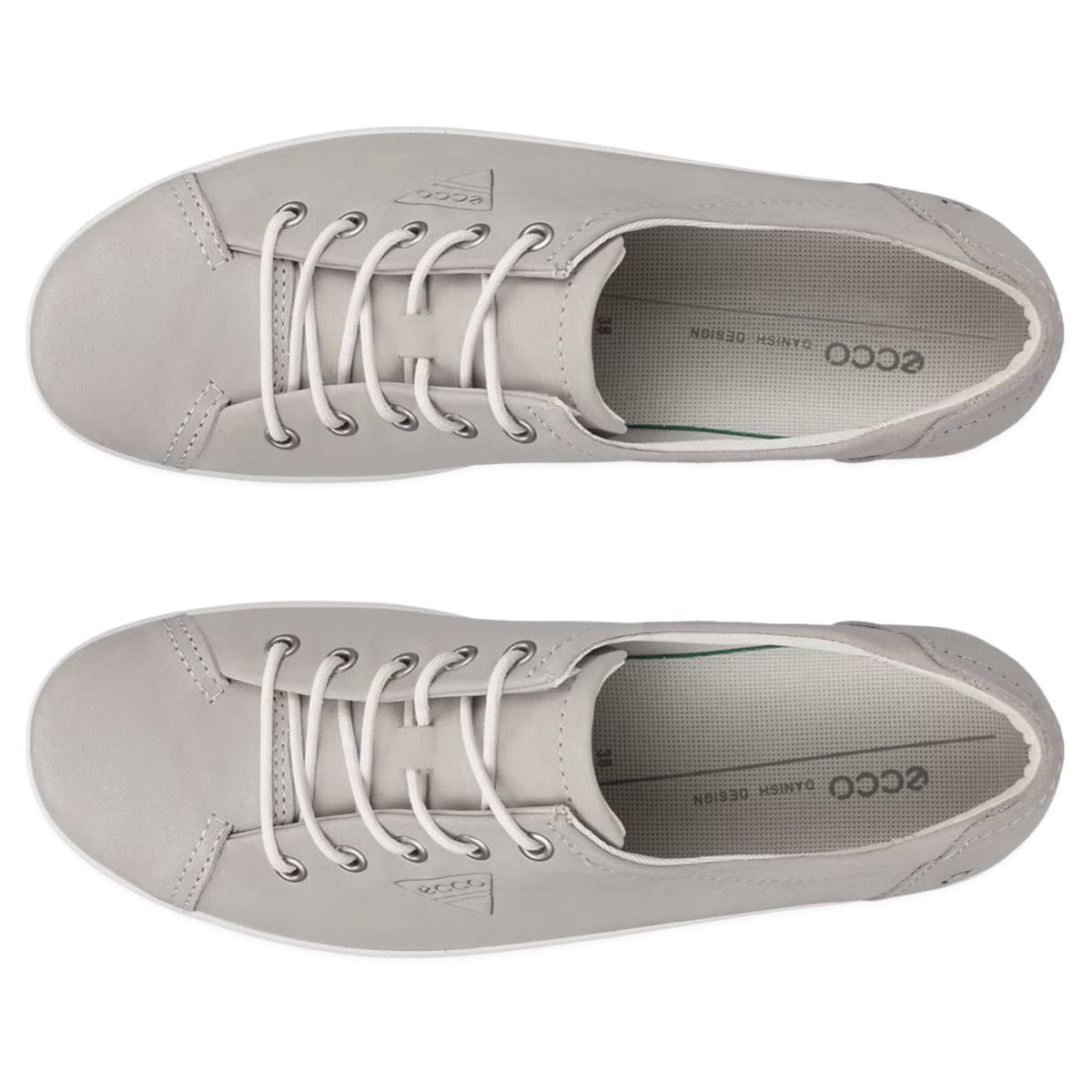 Womens Ecco Soft 2.0 Nubuck Grey Rose Walking Shoes