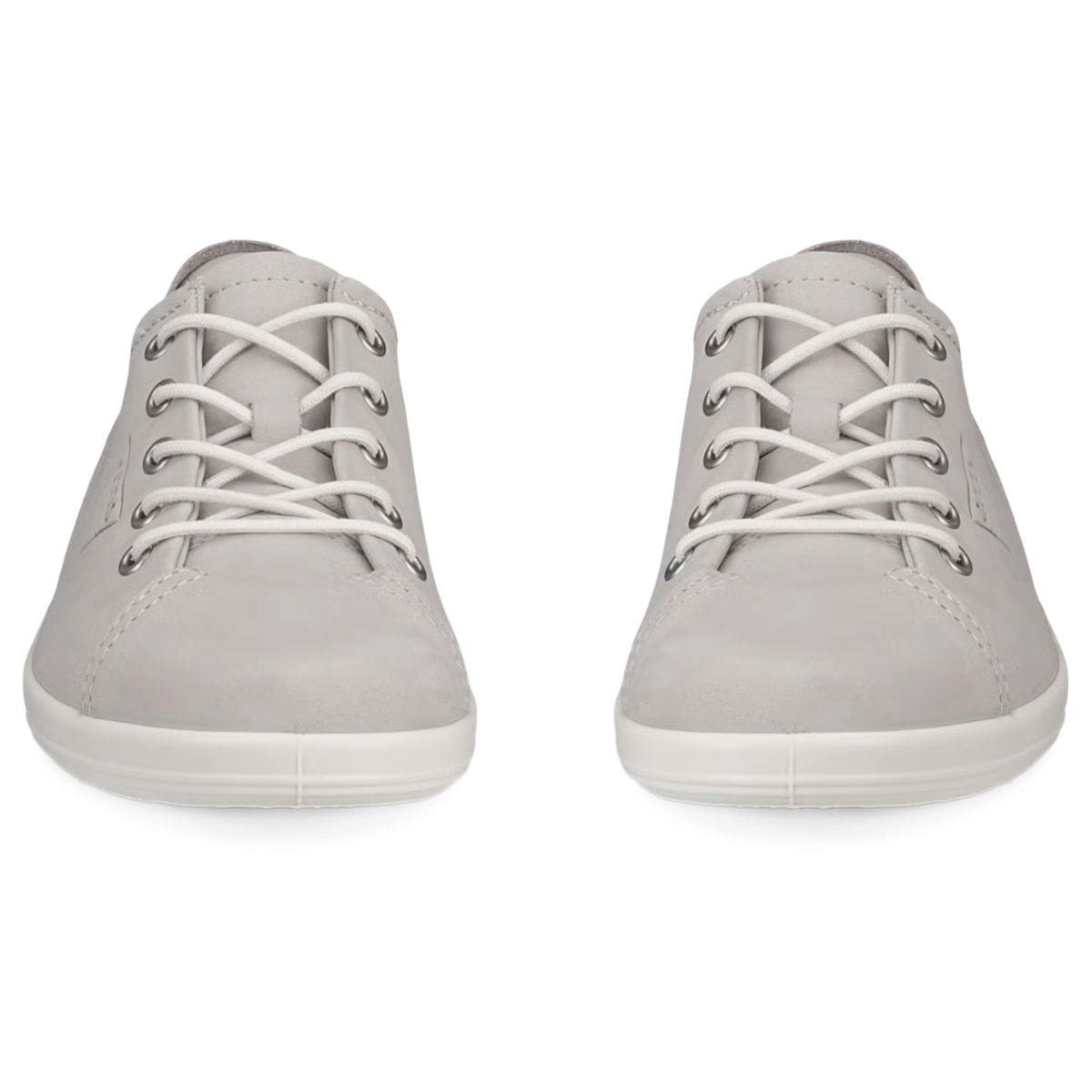 Womens Ecco Soft 2.0 Nubuck Grey Rose Walking Shoes