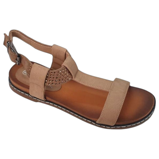 Womens Grosby Claudia Sandals Tan