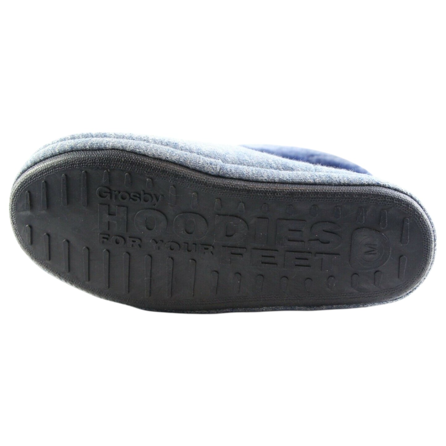Womens Grosby Plush Fluffy Boot Slippers Navy