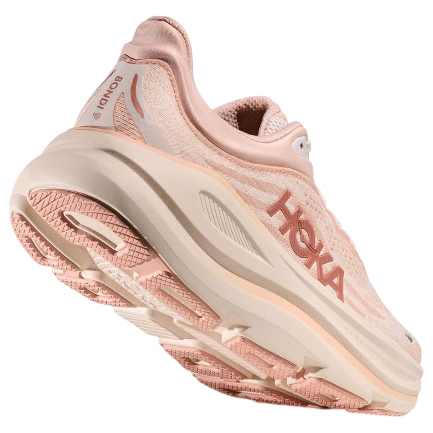 Womens Hoka Bondi 9 Shoes Rose Latte