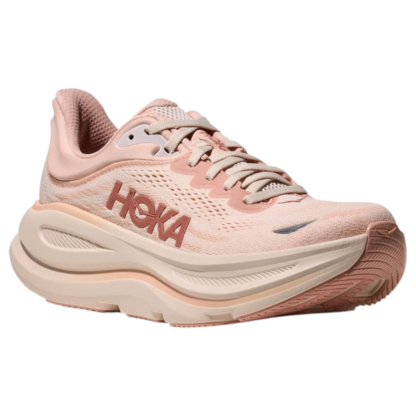 Womens Hoka Bondi 9 Shoes Rose Latte