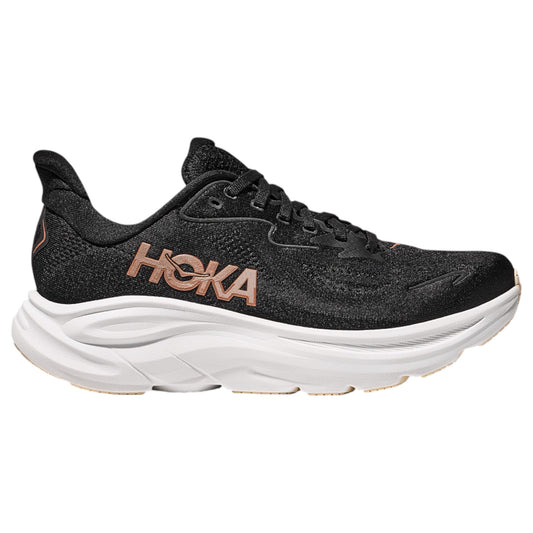 Womens Hoka Clifton 10 Shoes Black/Rose Gold