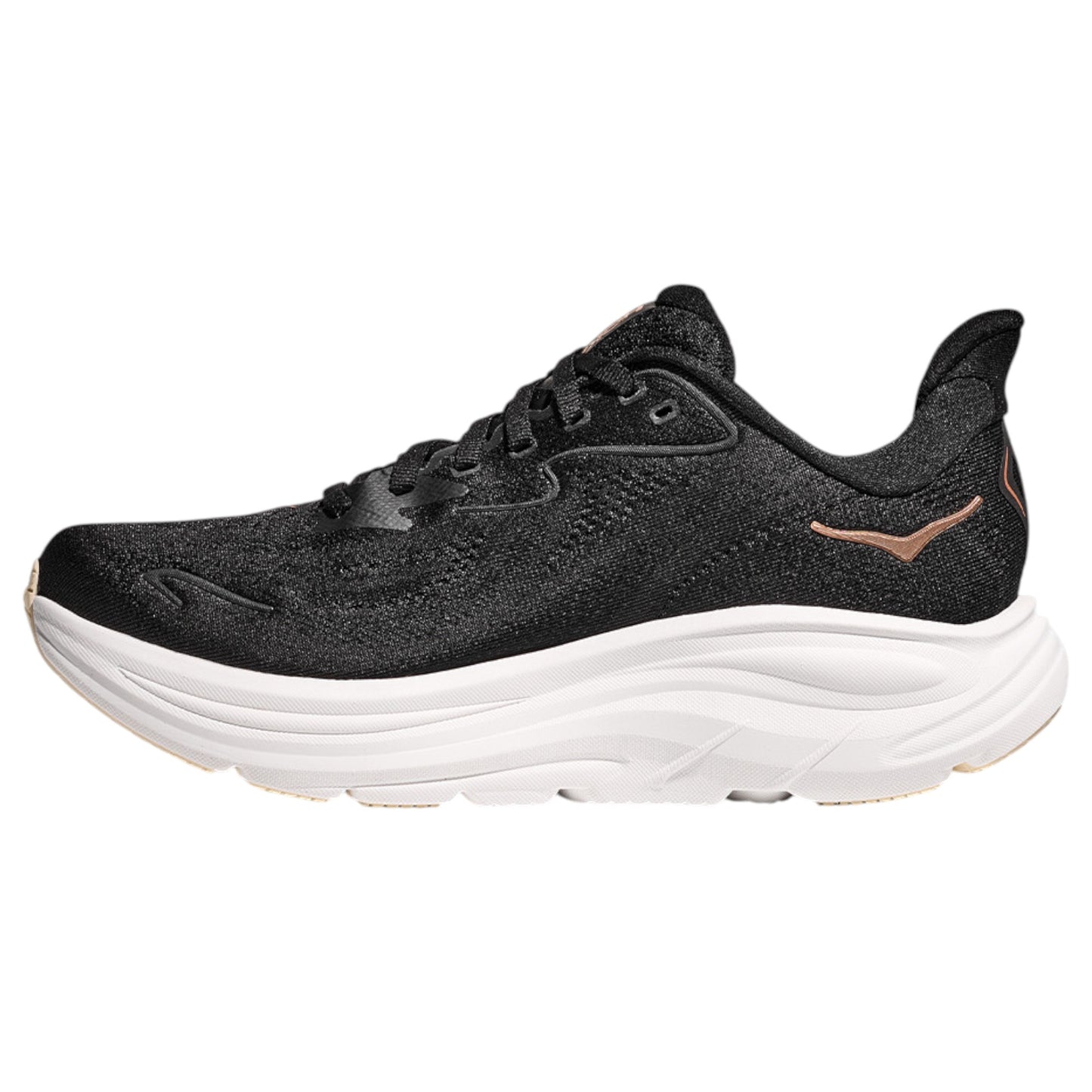 Womens Hoka Clifton 10 Shoes Black/Rose Gold