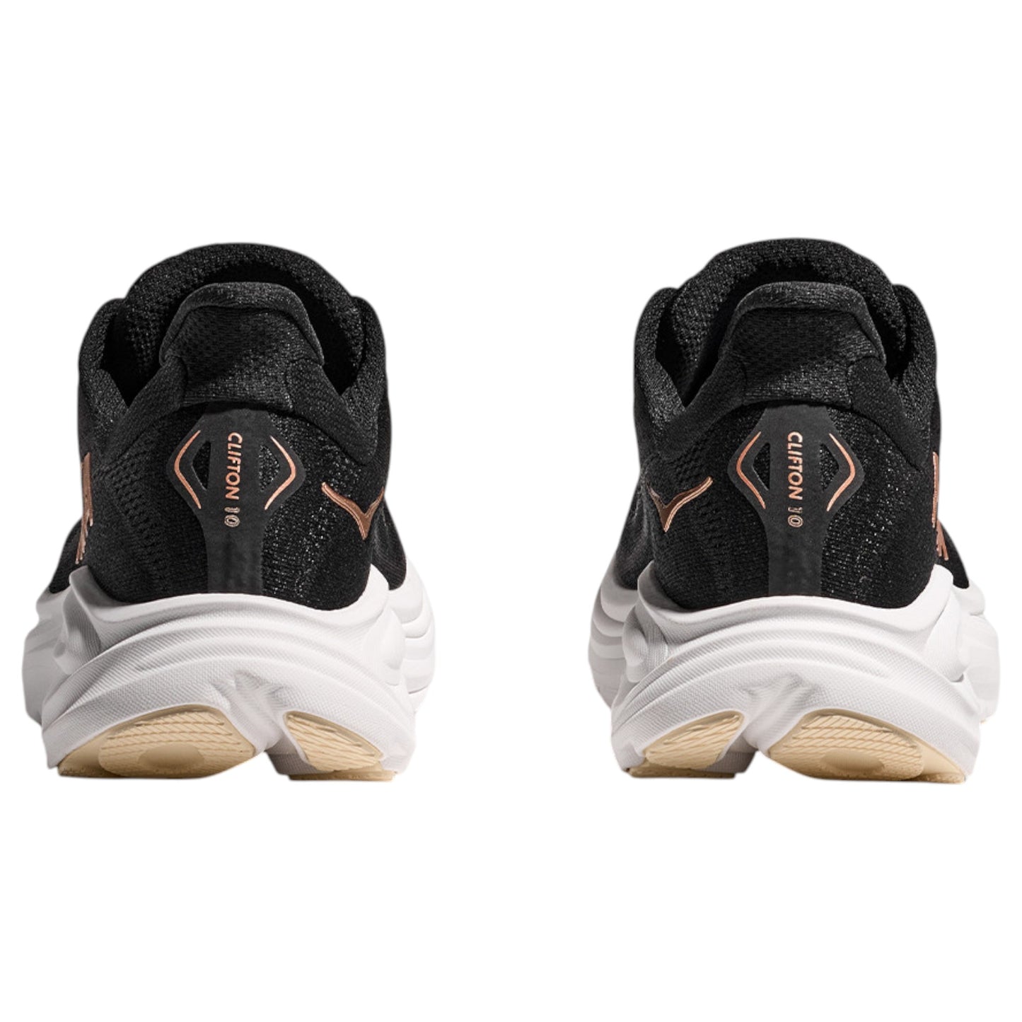 Womens Hoka Clifton 10 Shoes Black/Rose Gold