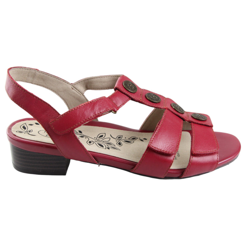 Womens HomyPed Celia Sandals Deep Red