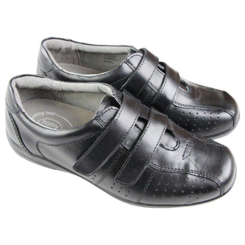 Womens Homyped Evadene Flats Black