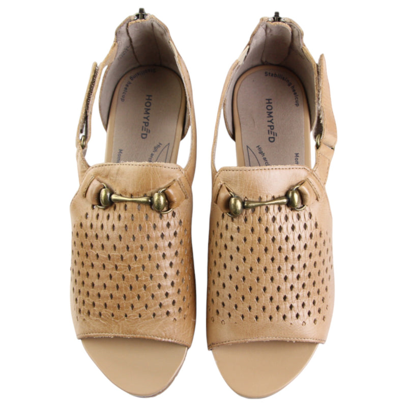 Womens HomyPed Florence Sandals Latte Tan