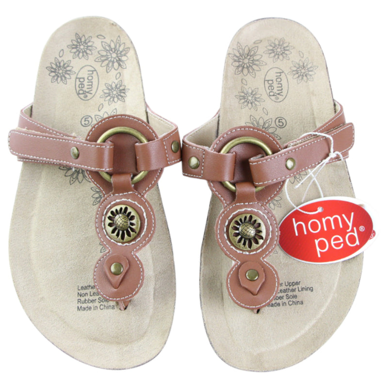 Womens HomyPed Reece Flats Tan