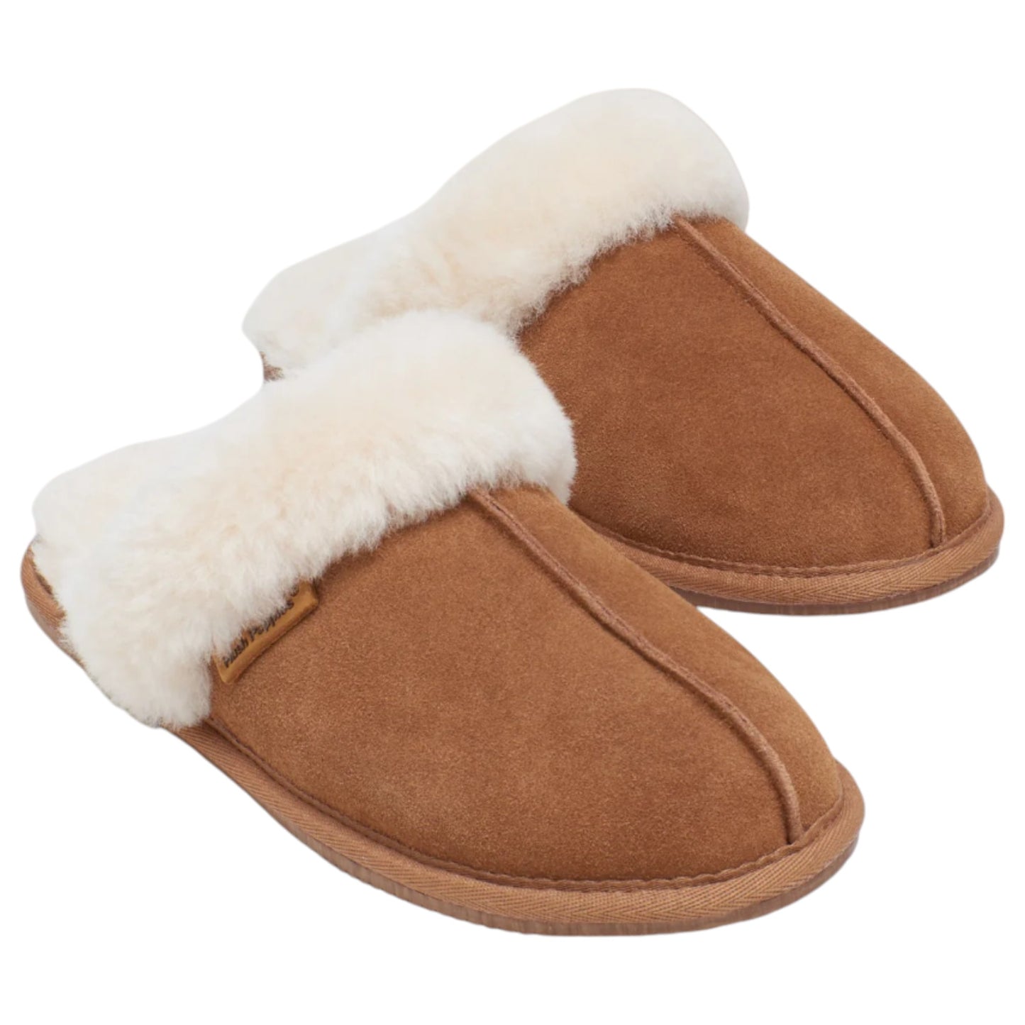 Womens Hush Puppies Cushy Slippers Chestnut Suede