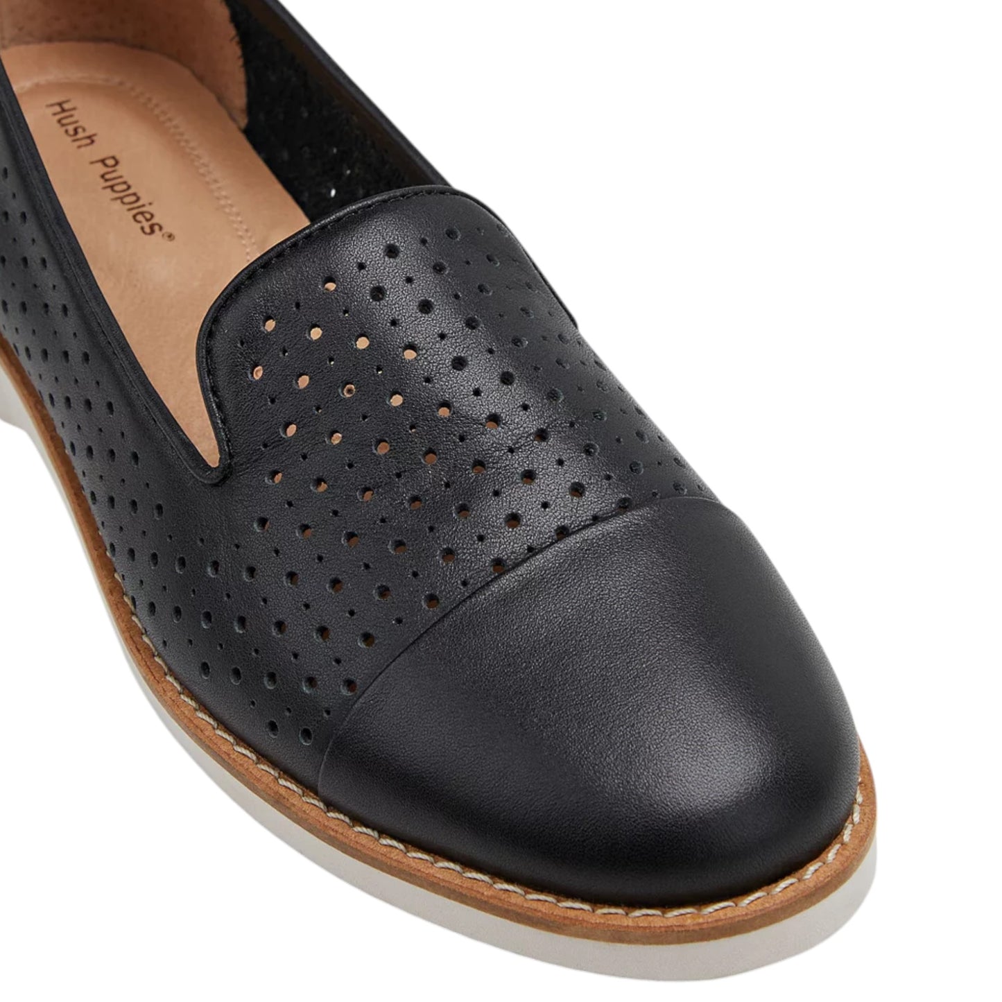 Womens Hush Puppies Demi Flats Black