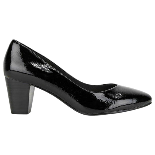 Womens Hush Puppies Ivet Heels Black Patent