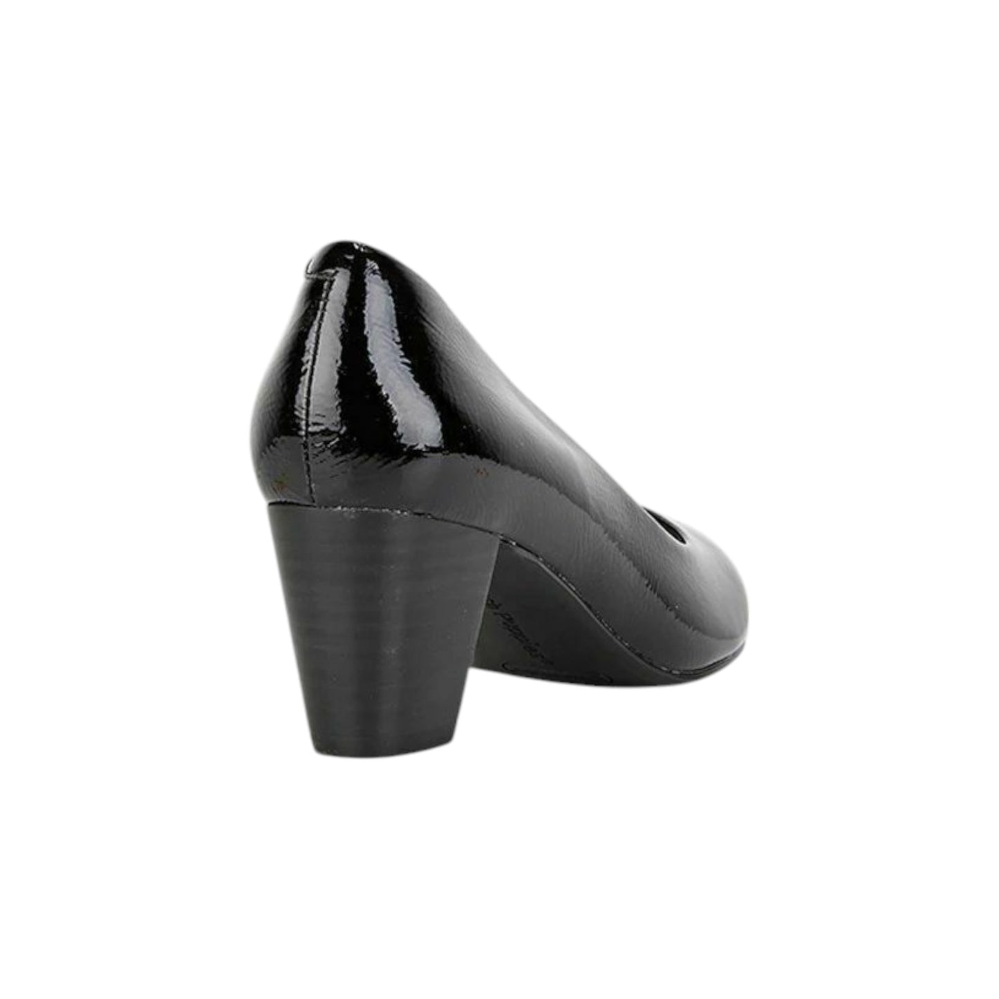 Womens Hush Puppies Ivet Heels Black Patent