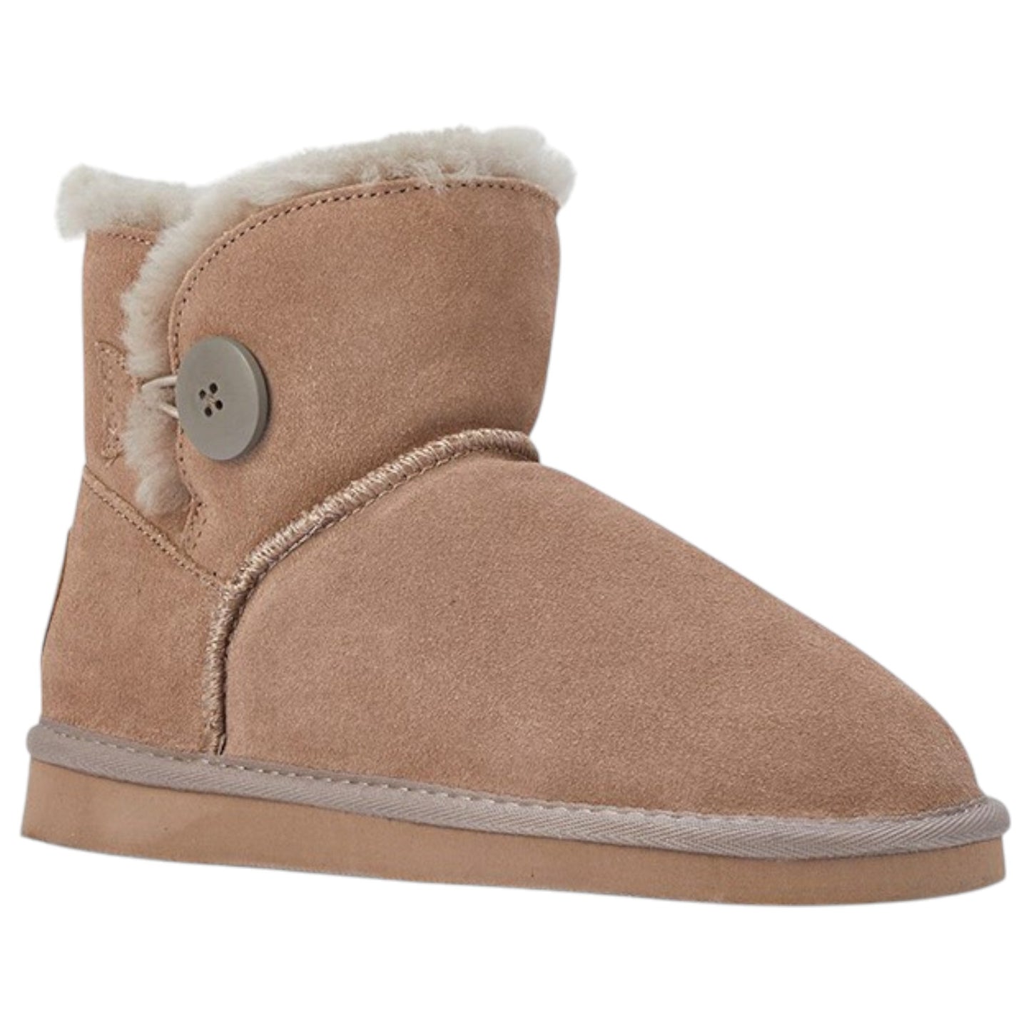 Womens Hush Puppies Lounge Boot Slippers Taupe