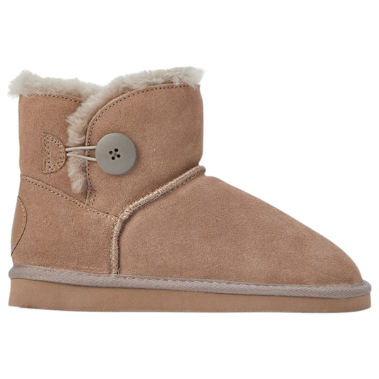 Womens Hush Puppies Lounge Boot Slippers Taupe