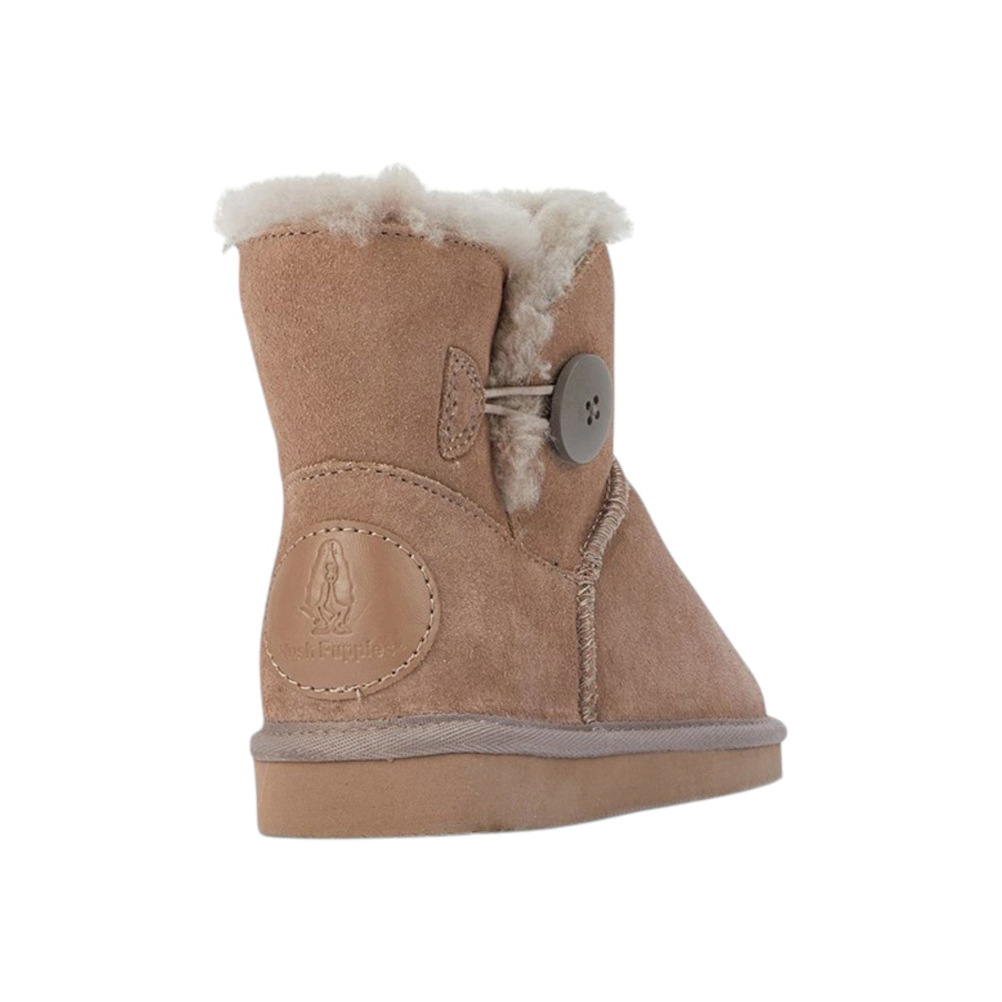 Womens Hush Puppies Lounge Boot Slippers Taupe