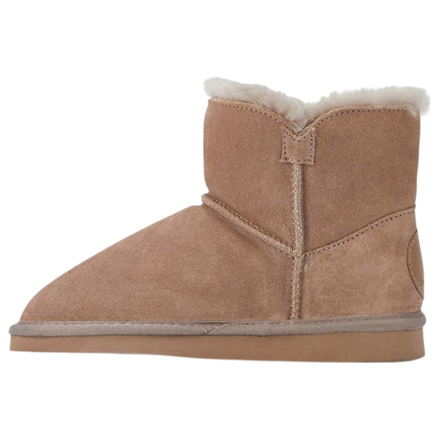 Womens Hush Puppies Lounge Boot Slippers Taupe