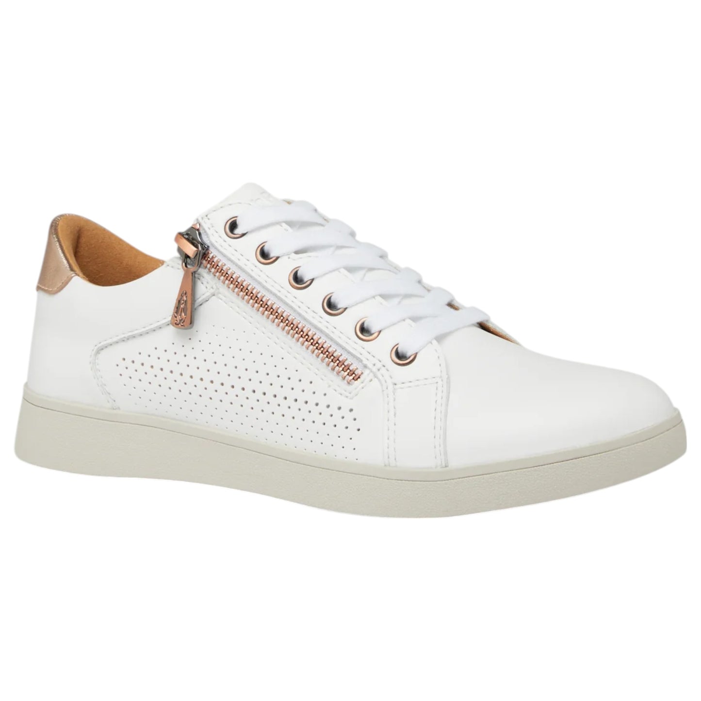 Womens Hush Puppies Mimosa Perf Shoes White/Copper