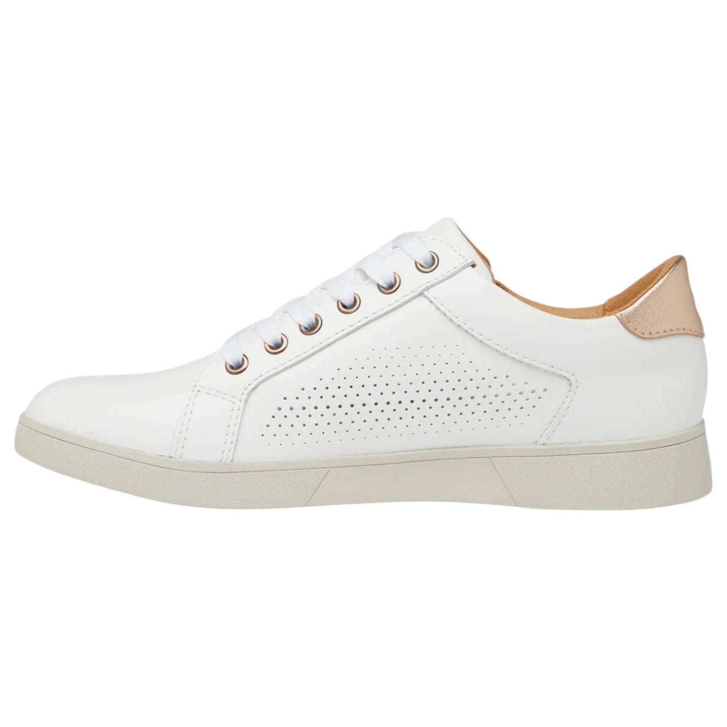 Womens Hush Puppies Mimosa Perf Shoes White/Copper