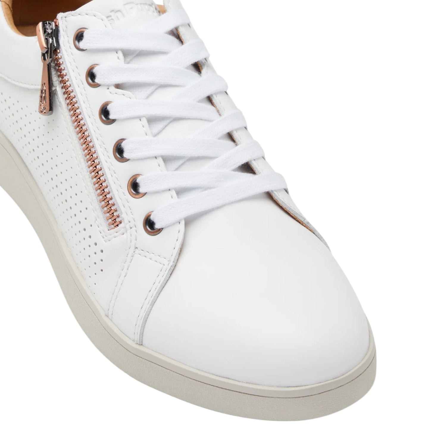 Womens Hush Puppies Mimosa Perf Shoes White/Copper